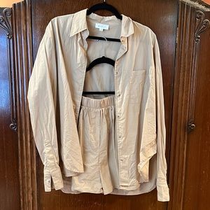 Mable button down shirt and shorts set.
